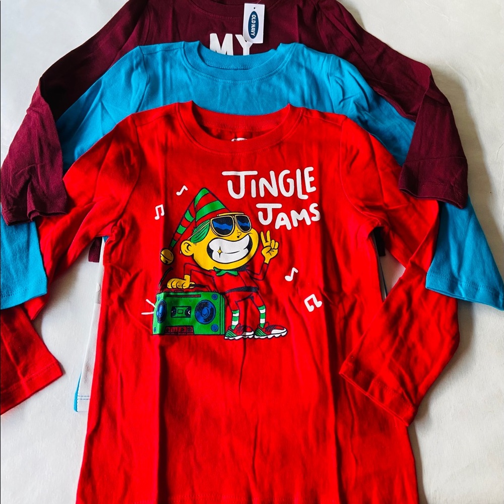 Unisex long sleeve graphic tee 3-pack